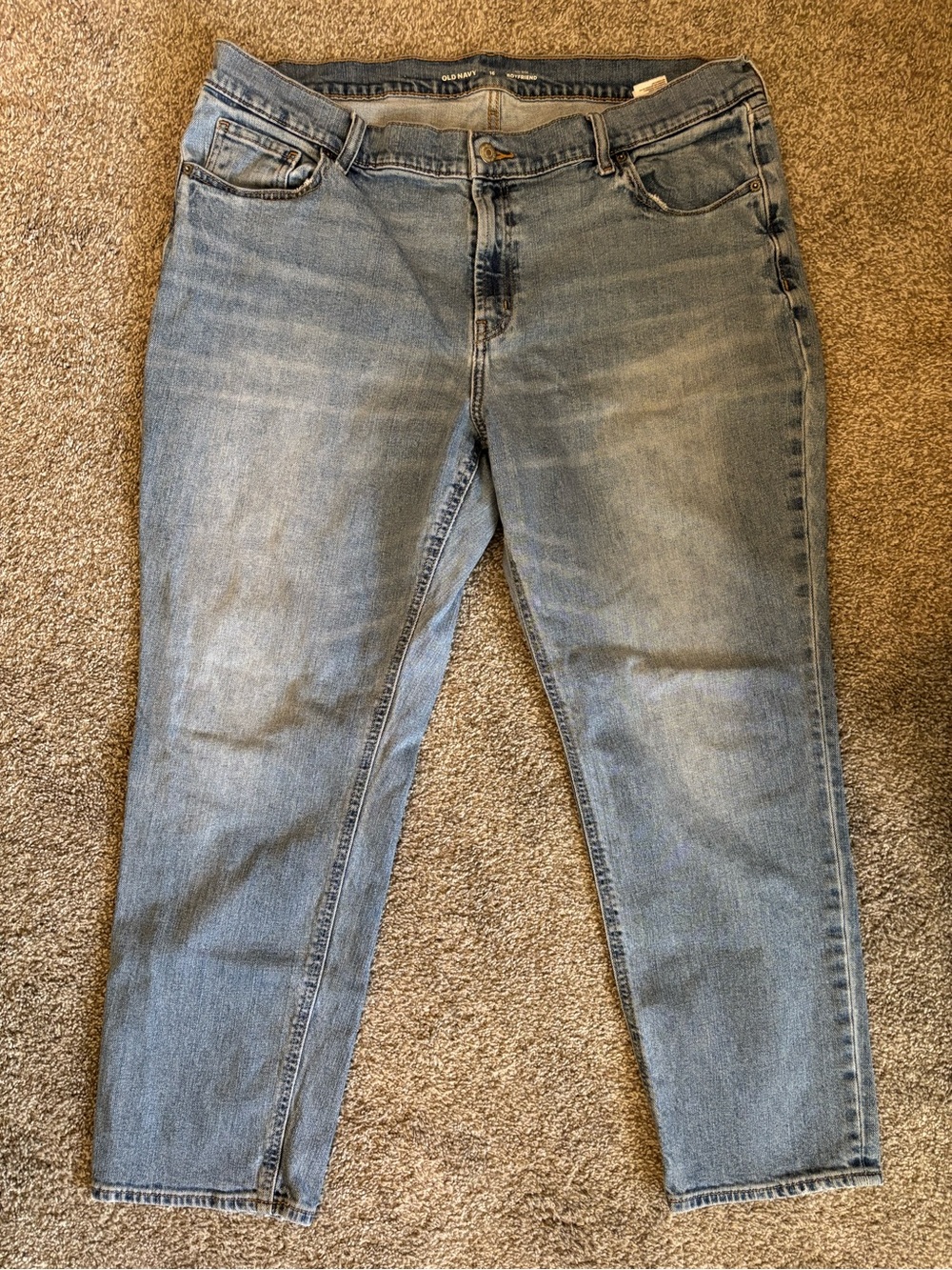 38.  Old Navy Mid Rise Boyfriend Jeans - Blue
